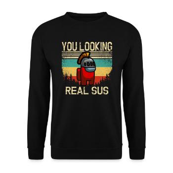 Vous cherchez un vrai Sus - Sweat-shirt Unisexe - noir - Devant - Alina (178cm) & Michal (187cm)