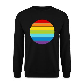 Regenbogen Kreis - Unisex Pullover - Schwarz - Vorne - Alina (178cm) & Michal (187cm)