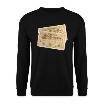 Geld Vintage - Unisex Pullover - Schwarz - Vorne - Alina (178cm) & Michal (187cm)