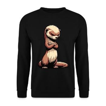 Furets Gardiens de furets Propriétaires de furets - Sweat-shirt Unisexe - noir - Devant - Alina (178cm) & Michal (187cm)