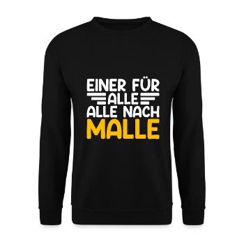 Malle Spruch Mallorca Party Geschenk - Unisex Pullover - Schwarz - Vorne - Alina (178cm) & Michal (187cm)