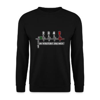 Motorcycle Heartbeat - You Understand The Not 5 - Unisex Sweatshirt - black - Front - Alina (178cm) & Michal (187cm)