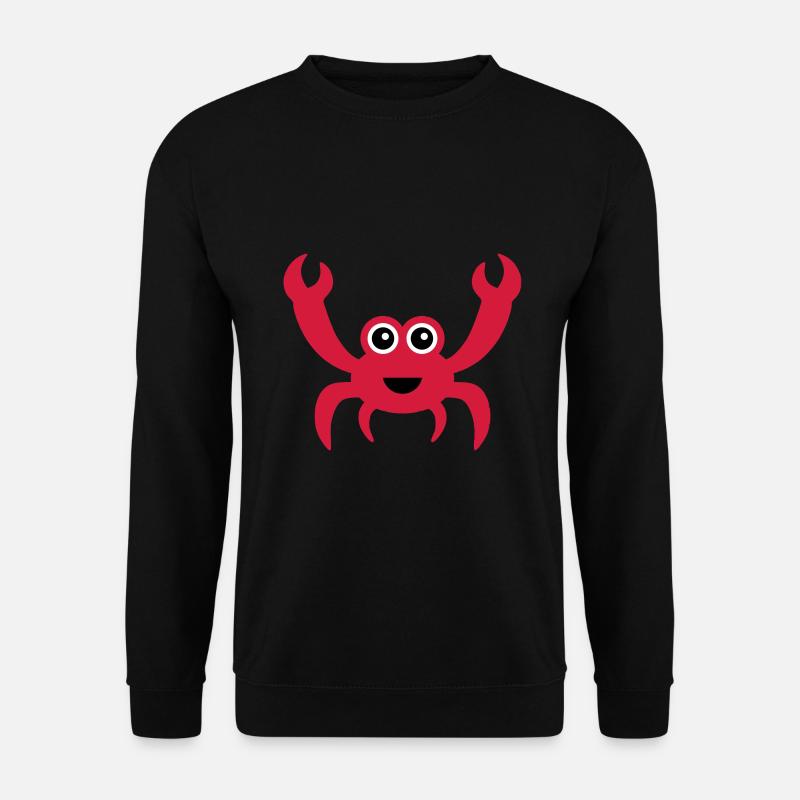 Fröhliche Krabbe mit Kulleraugen - Unisex Pullover - Schwarz