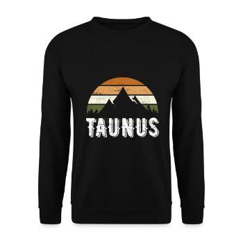 TAUNUS Gebirge wandern Natur Geschenk - Unisex Pullover - Schwarz - Vorne - Alina (178cm) & Michal (187cm)