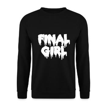FINAL Girl Horror Film Geschenk - Unisex Pullover - Schwarz - Vorne - Alina (178cm) & Michal (187cm)