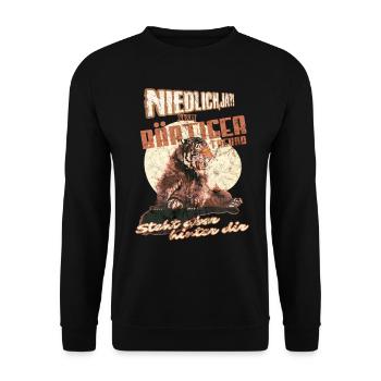 bärtiger freund niedlich? - Unisex Pullover - Schwarz - Vorne - Alina (178cm) & Michal (187cm)