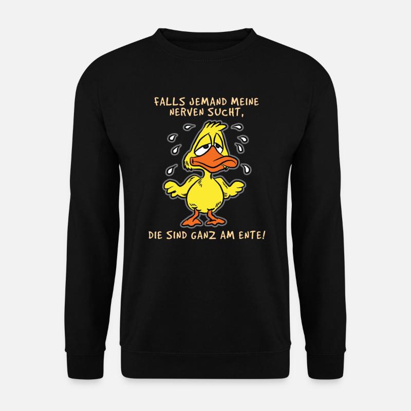 Cooles Enten Wortspiel Shirt - Unisex Pullover - Schwarz