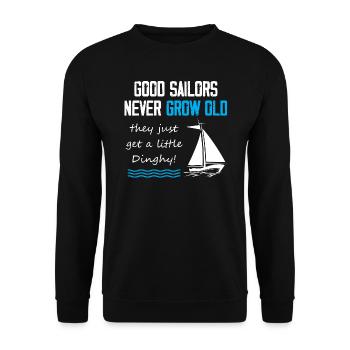 Good Sailors never grown old - Unisex Pullover - Schwarz - Vorne - Alina (178cm) & Michal (187cm)