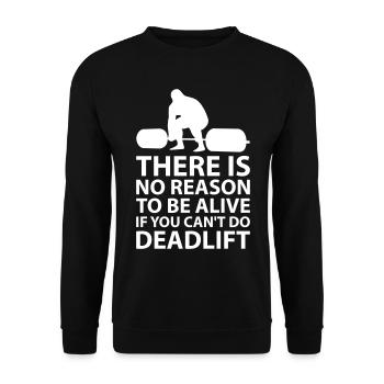 Deadlift - Unisex Pullover - Schwarz - Vorne - Alina (178cm) & Michal (187cm)