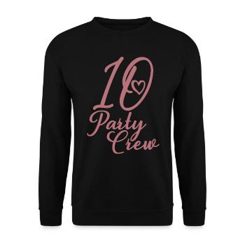 10 Party Crew 10th Birthday Party 10 Years Old - Unisex Sweatshirt - black - Front - Alina (178cm) & Michal (187cm)