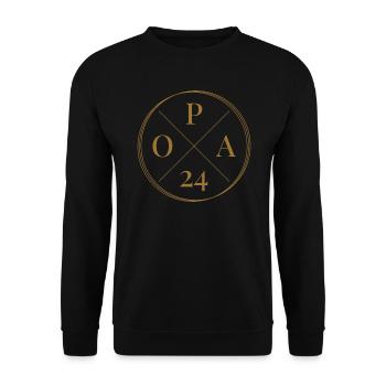Opa 2024 - Unisex Pullover - Schwarz - Vorne - Alina (178cm) & Michal (187cm)