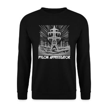 Pylon Appreciator - Black & White - Unisex Sweatshirt - black - Front - Alina (178cm) & Michal (187cm)