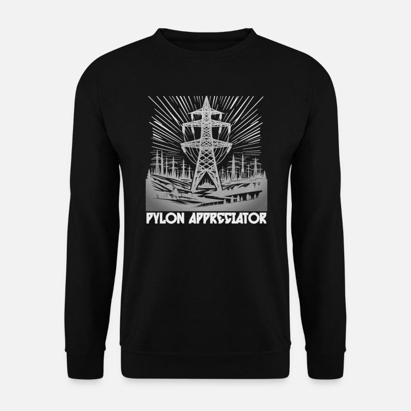 Pylon Appreciator - Black & White - Unisex Sweatshirt - black