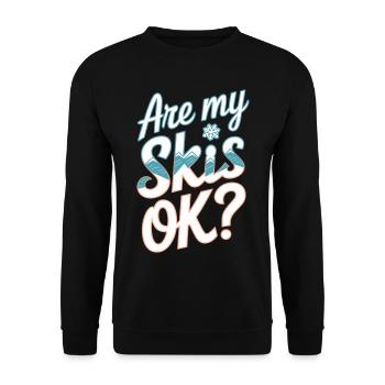 Are My Skis Ok 12 - Unisex Pullover - Schwarz - Vorne - Alina (178cm) & Michal (187cm)
