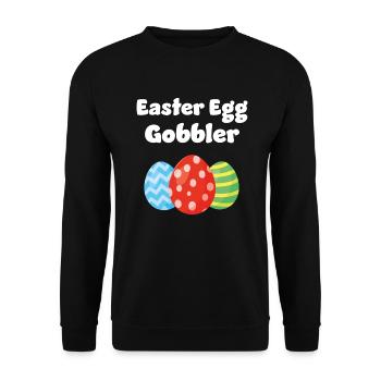 Easter Egg Gobbler - Unisex Sweatshirt - black - Front - Alina (178cm) & Michal (187cm)