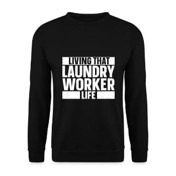 Washer - Unisex Sweatshirt - black - Front - Alina (178cm) & Michal (187cm)