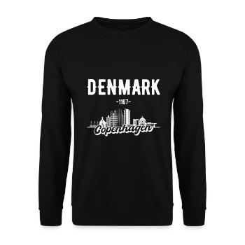 Copenhague Danemark Skyline Cadeau - Sweat-shirt Unisexe - noir - Devant - Alina (178cm) & Michal (187cm)
