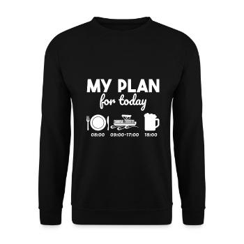 Pontoon boat boat trip river gift idea - Unisex Sweatshirt - black - Front - Alina (178cm) & Michal (187cm)