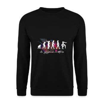 The evolution of gymnastics - do gymnastics - Unisex Sweatshirt - black - Front - Alina (178cm) & Michal (187cm)
