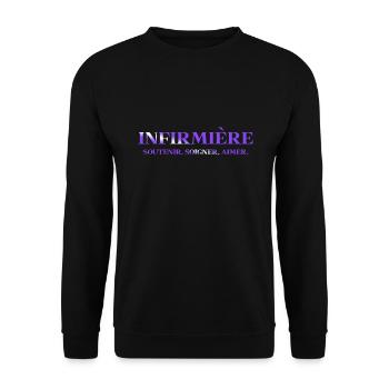 KRANKENSCHWESTER KRANKENSCHWESTER DOKTOR HUMOR DRÖLES 5 - Unisex Pullover - Schwarz - Vorne - Alina (178cm) & Michal (187cm)