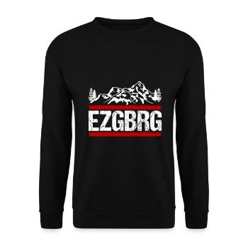 Erzgebirge Schneehübel Wanderung Geschenk - Unisex Pullover - Schwarz - Vorne - Alina (178cm) & Michal (187cm)