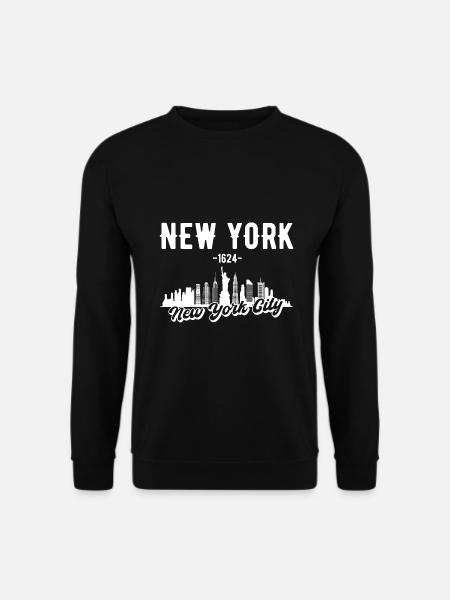 New York City Skyline Geschenk - Unisex Pullover - Schwarz