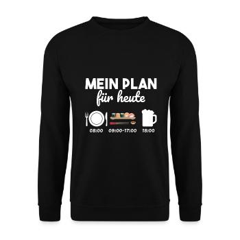 Sushi Japan Essen Bier Geschenkidee - Unisex Pullover - Schwarz - Vorne - Alina (178cm) & Michal (187cm)