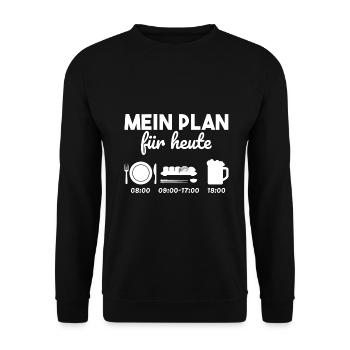 Sushi Japan Essen Geschenk - Unisex Pullover - Schwarz - Vorne - Alina (178cm) & Michal (187cm)