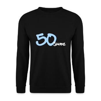 50 Jahre hell - Unisex Pullover - Schwarz - Vorne - Alina (178cm) & Michal (187cm)
