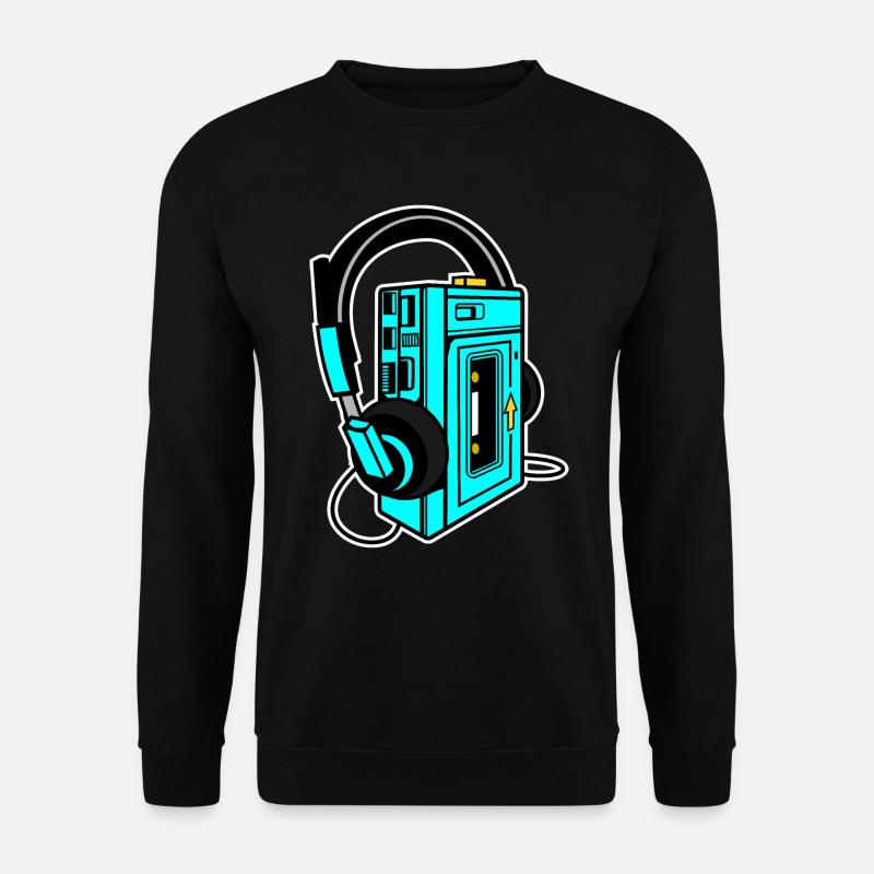 Walkman cassette music retro style gift idea - Unisex Sweatshirt - black
