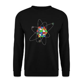 cube - Unisex Sweatshirt - black - Front - Alina (178cm) & Michal (187cm)