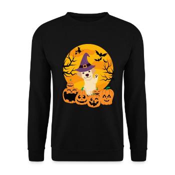 Labrador Retriever Halloween Costume Chien - Sweat-shirt Unisexe - noir - Devant - Alina (178cm) & Michal (187cm)