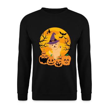 Golden Retriever Halloween Costume Dog - Unisex Sweatshirt - black - Front - Alina (178cm) & Michal (187cm)