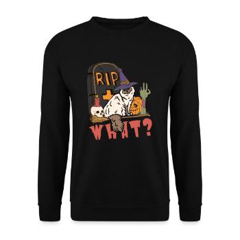 Cute and creepy Burmese Halloween cat - Unisex Sweatshirt - black - Front - Alina (178cm) & Michal (187cm)