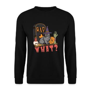 Mignon et effrayant British Shorthair Cat - Sweat-shirt Unisexe - noir - Devant - Alina (178cm) & Michal (187cm)