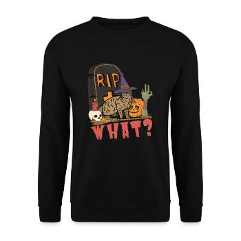 Cute and creepy Pixiebob Cat Halloween - Unisex Sweatshirt - black - Front - Alina (178cm) & Michal (187cm)