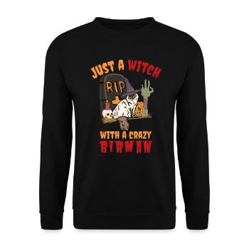 Cute and creepy Burmese Halloween cat - Unisex Sweatshirt - black - Front - Alina (178cm) & Michal (187cm)
