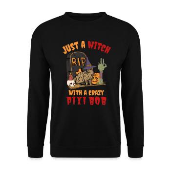 Cute and creepy Pixiebob Cat Halloween - Unisex Sweatshirt - black - Front - Alina (178cm) & Michal (187cm)