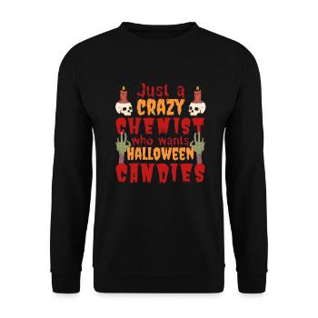 Effrayant drôle Halloween disant chimiste - Sweat-shirt Unisexe - noir - Devant - Alina (178cm) & Michal (187cm)