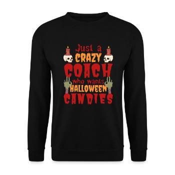 Creepy funny Halloween saying trainer - Unisex Sweatshirt - black - Front - Alina (178cm) & Michal (187cm)