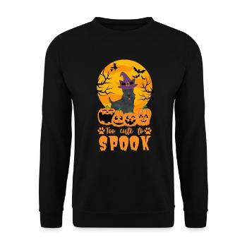 Mignon Schnauzer Halloween Costume Chien - Sweat-shirt Unisexe - noir - Devant - Alina (178cm) & Michal (187cm)