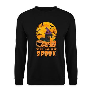 Cute Dachshund Halloween Costume Dog - Unisex Sweatshirt - black - Front - Alina (178cm) & Michal (187cm)