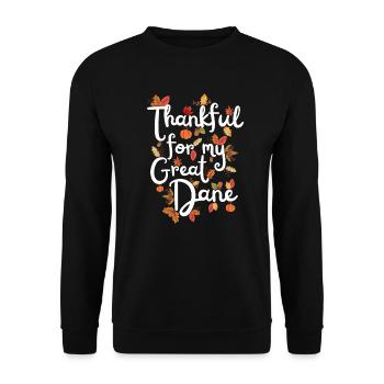 Reconnaissant pour mes feuilles d’automne Great Dane Great Dane - Sweat-shirt Unisexe - noir - Devant - Alina (178cm) & Michal (187cm)