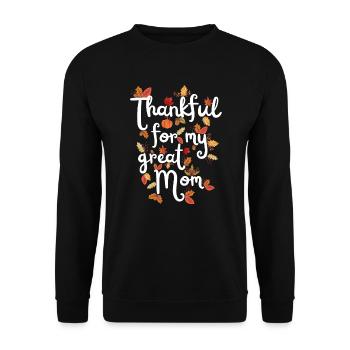 Reconnaissant pour ma mère Autumn Mama Gratitude - Sweat-shirt Unisexe - noir - Devant - Alina (178cm) & Michal (187cm)