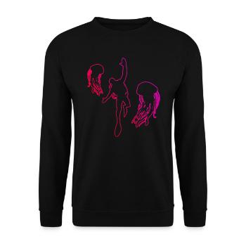 Plongeurs Hommes Plongée Libre Plongée Plongée Scuba Diver - Sweat-shirt Unisexe - noir - Devant - Alina (178cm) & Michal (187cm)