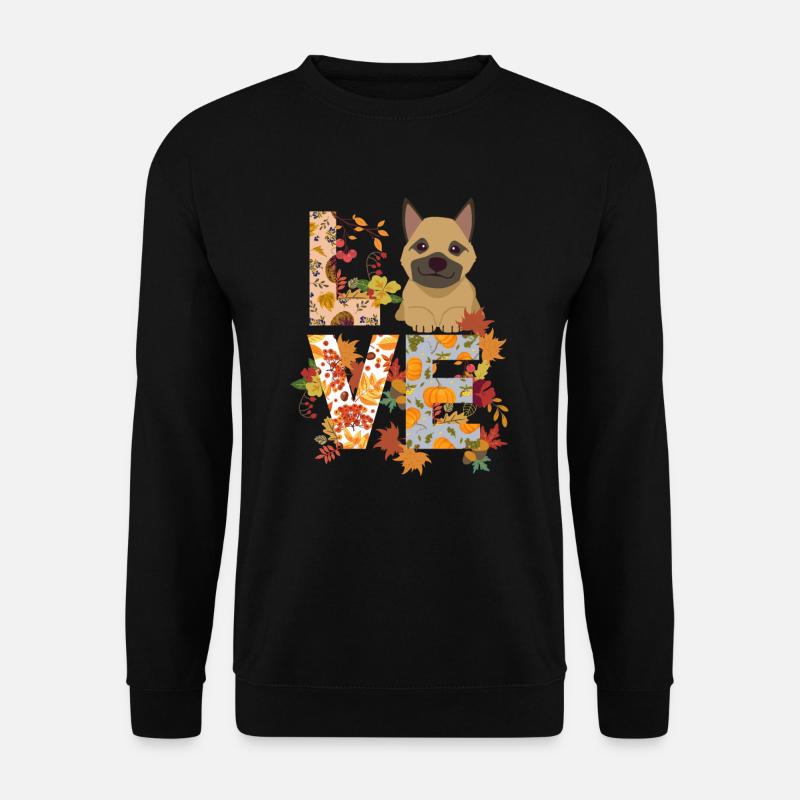 German Shepherd Autumn Grateful Love - Unisex Sweatshirt - black