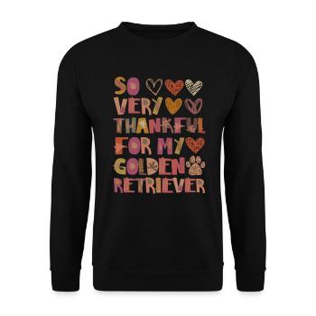 Thankful for Golden Retriever Autumn Gratitude - Unisex Sweatshirt - black - Front - Alina (178cm) & Michal (187cm)
