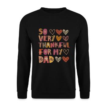 Thankful for my Dad Papa Autumn Gratitude - Unisex Sweatshirt - black - Front - Alina (178cm) & Michal (187cm)