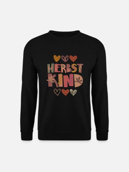Herbst Kind Dankbarkeit Blätter - Unisex Pullover - Schwarz