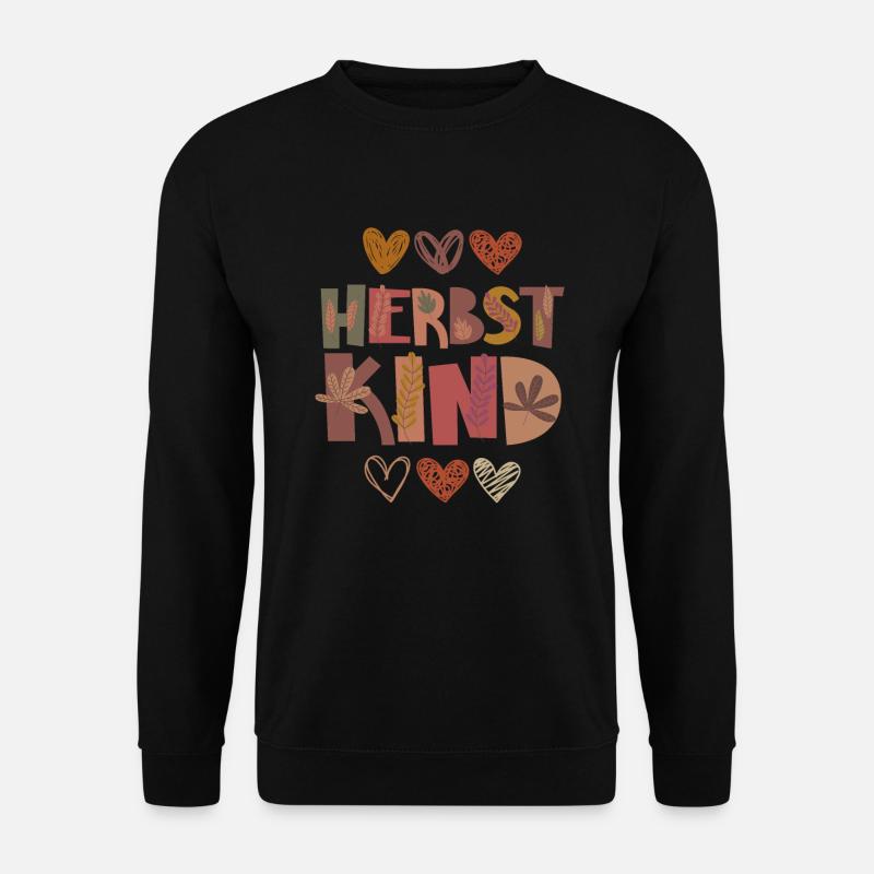Herbst Kind Dankbarkeit Blätter - Unisex Pullover - Schwarz